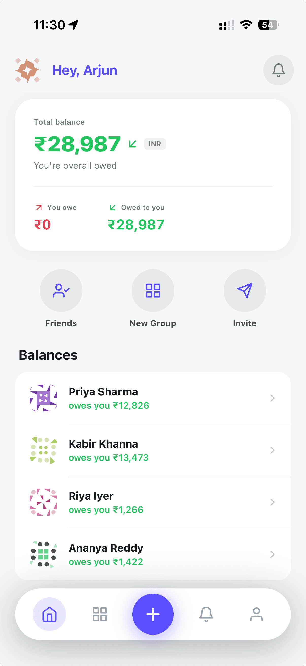 doChipIn home dashboard